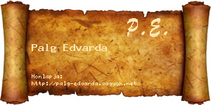 Palg Edvarda névjegykártya